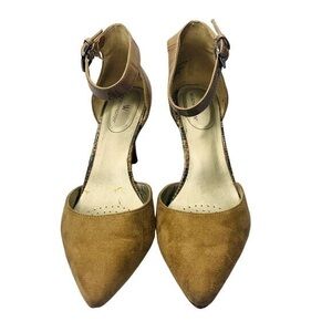Worthington Tan Ankle Strap Heels
